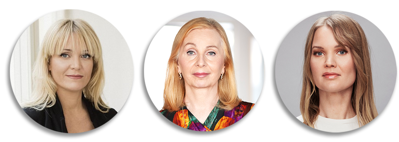 Porträttbilder på Kattis Ahlström, Helen Ängmo och Emma Frans