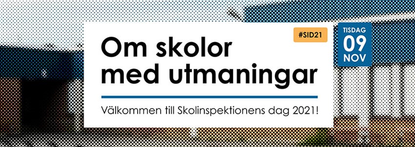 En skola med rastereffekt. Text ovanpå "Om skolor med utmaningar"