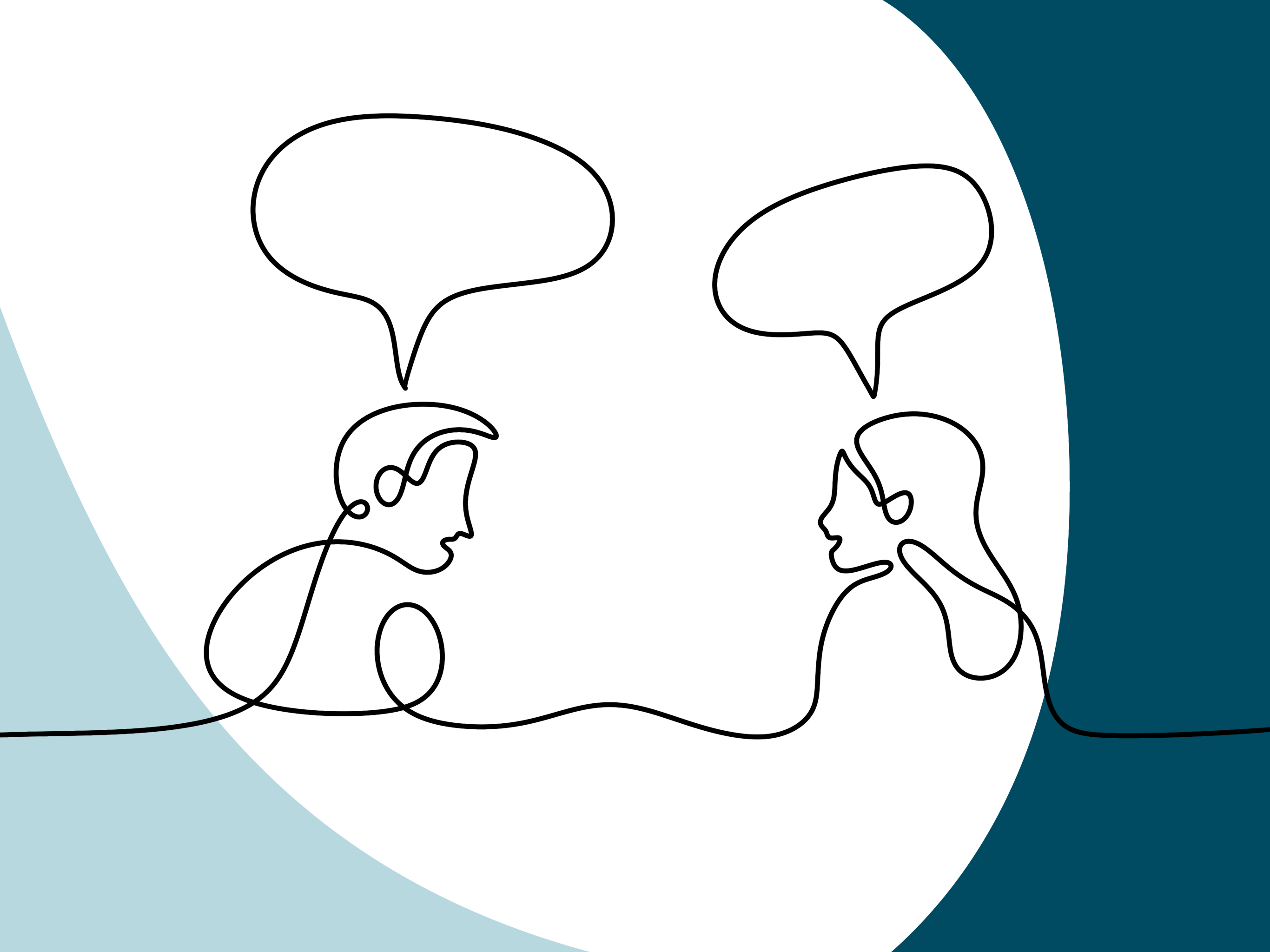 Personer pratbubblor